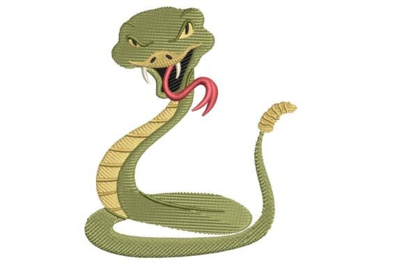 Aggressive Rattlesnake Embroidery Design Review