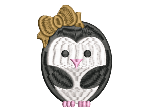 Cute Bow Penguin Embroidery: A Designer’s Review