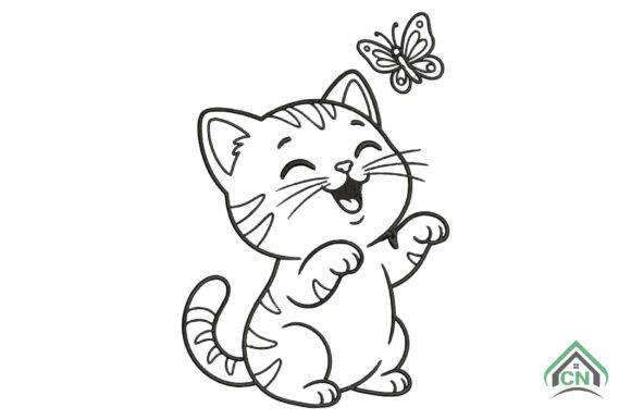 Cute Cat with Butterfly Embroidery: A Designer Review