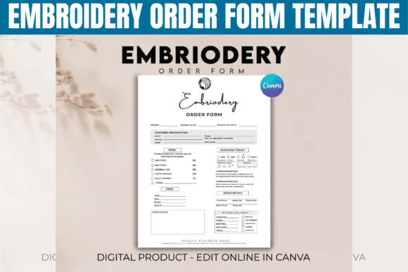 Embroidery Order Form Template: A Designer Review
