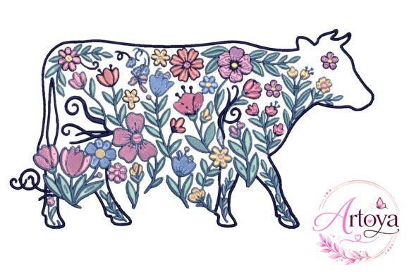 Floral Cow Embroidery Design: A Maker's Review