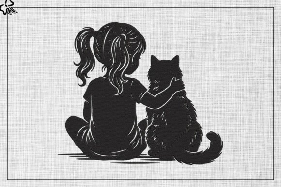 Girl with Cat Embroidery: A Seasonal Design Review