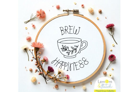 Tea Cup Brew Happiness: Hand Embroidery Review
